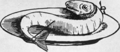 Haddock trussed in the shape of an S