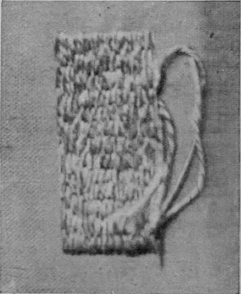 Split stitch resembles chain stitch, and is usually worked from top to bottom of the material