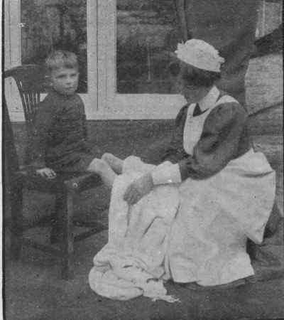 Sponging the feet and hands with cold water, and then rubbing dry with a bath towel is an excellent method of stimulating the circulation when a child is suffering from unbroken chilblains