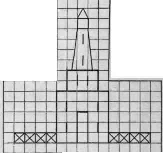 Stick laying. A realistic lighthouse can be constructed by the child with the help of sticks and properly squared paper or cardboard