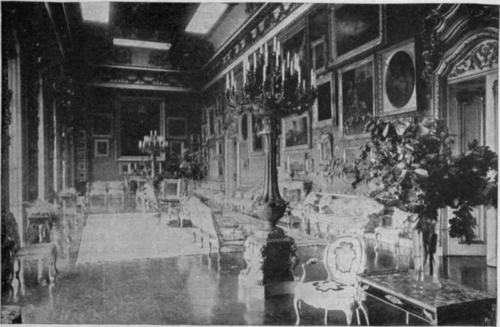 The famous Waterloo Chamber, Apsley House. Here was held the annual dinner given by the Iron Duke to those who fought with him at Waterloo H. N. King D 25 I X