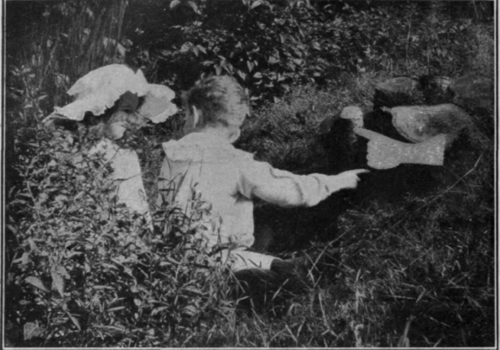 The ghostly white hand of the cryptogram pointing to the spot where the treasure lies hid