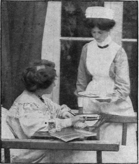 When a convalescent is able to sit up in bed, a table on which she can write in comfort should be arranged