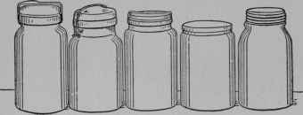 Jars used for canning.