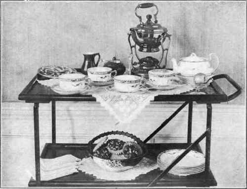 General Utility Wheel Tray Set For Afternoon Tea Service