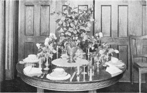 Table laid for Formal Luncheon.