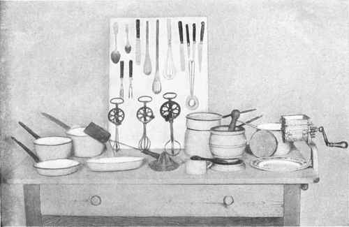 A group of kitchen utensils.