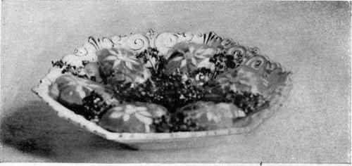 Boned Birds In Aspic, The Same As Preceding Cut, Served On Flat Dish And Garnished With Parsley.