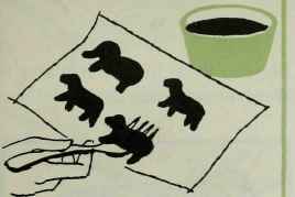 To coat animal crackers