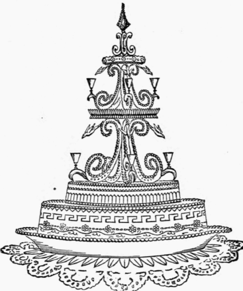 Cake Decoration in White Icing