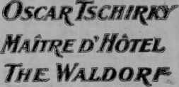 Maitre D' Hotel, The Waldorf
