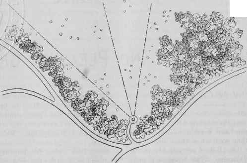 GROUND PLAN OF AN EUROPEAN PARK SCENE.