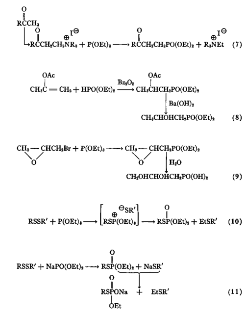 Organophosphorus reactions Continued