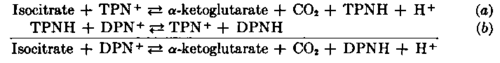 TPN specific isocitric dehydrogenase of placenta