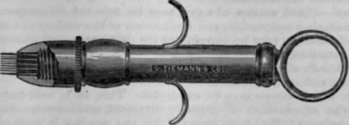 Fig. 17.   Sherwell's cutipunctor. (The instrument itself is much larger than shown in the cut)
