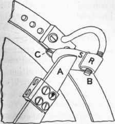Arrangement for noiselessly catching the pendulum at the end of its swing.