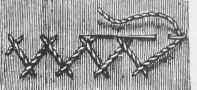 Herring bone Stitch.