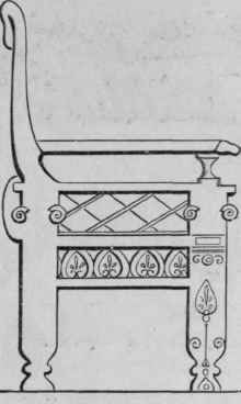 Chair of Assyrian character on a bas relief from Xanthus, in the British Museum.