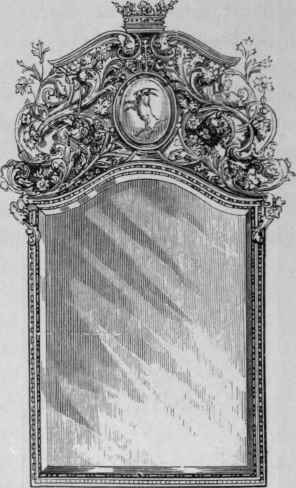 Mirror with wrought iron frame.