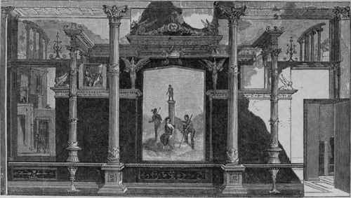 Painted wall, from the House of Germanicus, Palaces of the Caesars, Rome.