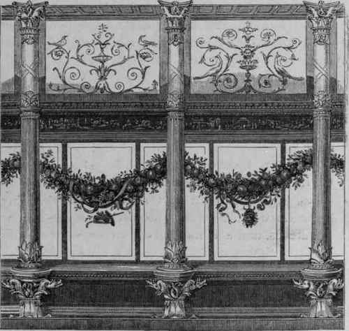 Painted wall, from the House of Germanicus, Palaces of the Caesars.