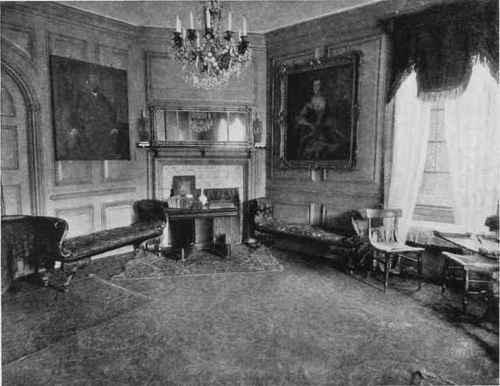 The Chimneypiece Seats with Curved Ends First Designed by Heppelwhite.
