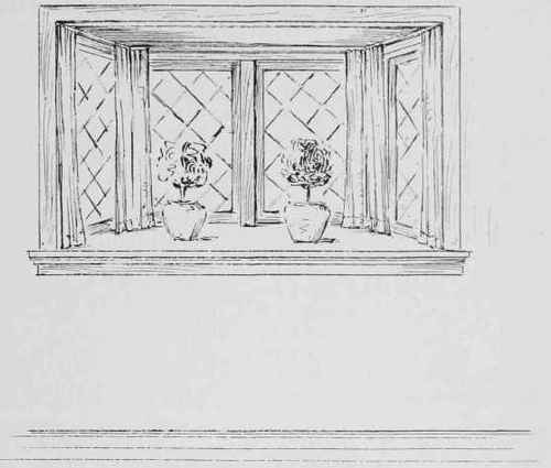 White Muslin Curtains, Plain or Dotted, Hung Next the Glass.