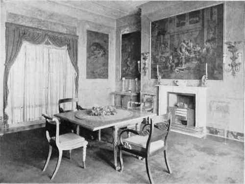 A CONSISTENT DIRECTOIRE DINING ROOM.