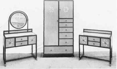 BEDROOM FURNITURE BY THE COLOURCRAFT CO., LONDON.