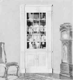 CHINA CLOSET OF CLASSIC DESIGN.