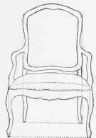 Diagram 7.   The Classic Foundation lines of a Rococo chair.
