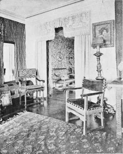 ELABORATE SPANISH RENAISSANCE FURNISHING IN A NEW YORK CITY APARTMENT.