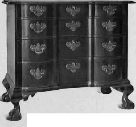 Block Front Chest of Drawers, 1750 75.