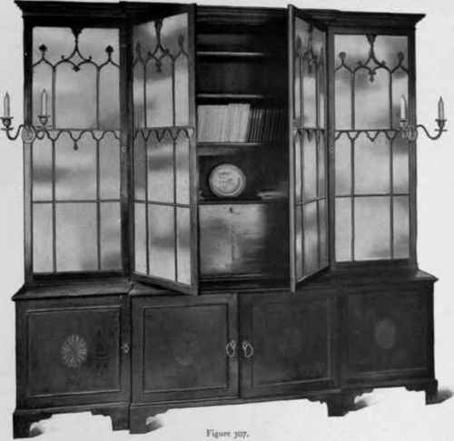 Bookcase, Shearer style, 1780 90.