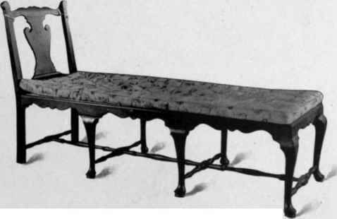 Cabriole Legged Couch, Chippendale style, about 1750.
