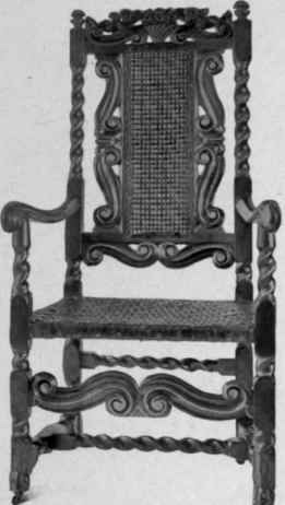 Cane Chair, last quarter seventeenth century.