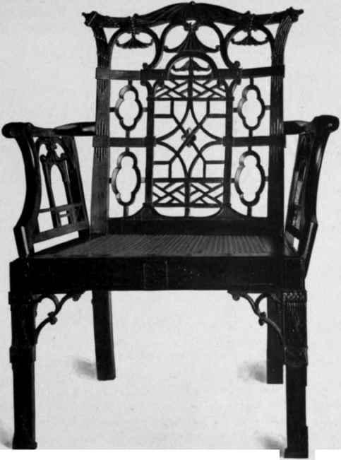 Chair in Chippendale style, Chinese taste, third quarter eighteenth century.