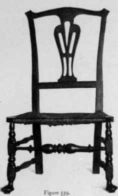 Chair in Chippendale style, Dutch feet, third quarter eighteenth century.