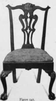 Chair in Chippendale style, third quarter eighteenth century.