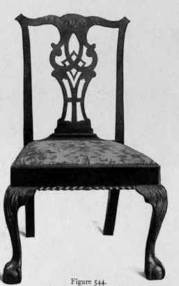 Chair in Chippendale style, third quarter eighteenth century.
