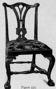 Chair in Chippendale style, third quarter eighteenth century.