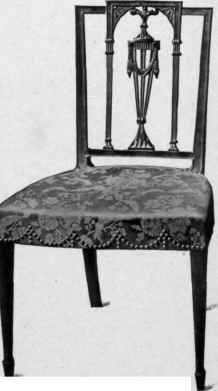 Chair in Sheraton style, 1790 1800.