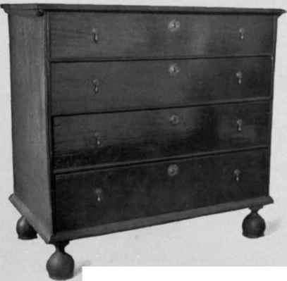 Chest with two drawers, 1710 20.