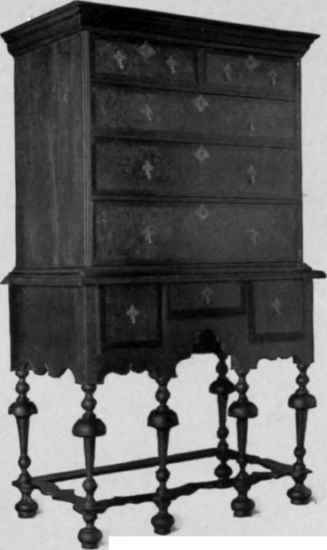 High Chest of Drawers, 1700 10.