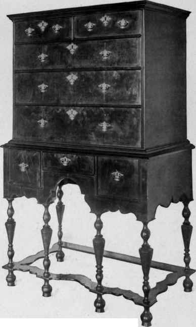 High Chest of Drawers, 1700 10.