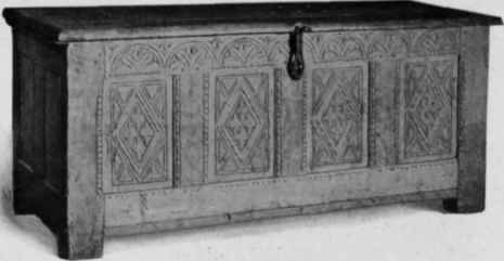 Oak Chest, third quarter seventeenth century.