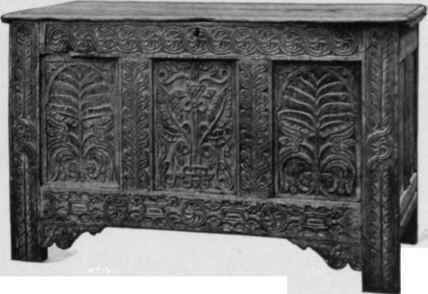 Oak Chest, third quarter seventeenth century.
