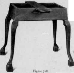 Oak Table Frame with bandy legs, first quarter eighteenth century.