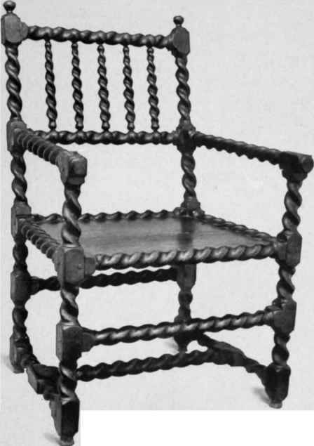 Spiral Turned Arm Chair, 1650 60.