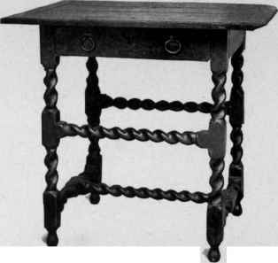 Spiral Turned Table, about 1650.